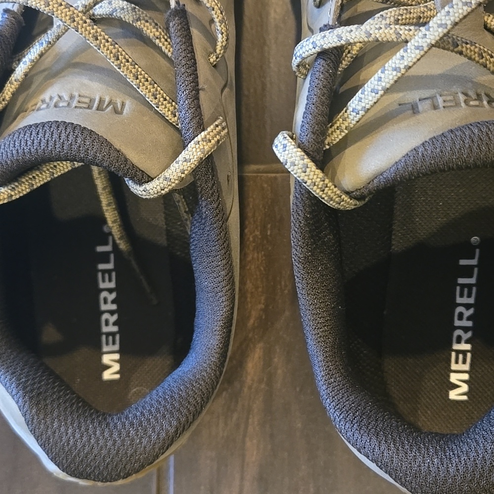 Merrell Vapor Glove 6 LTR Leather Barefoot Trainers Sz 9.5 Olive NWOT - Picture 5 of 8